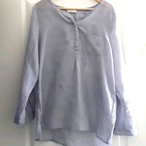 Light blue cotton blouse